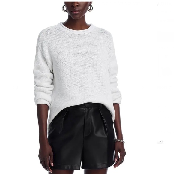 AQUA White Cotton Roll Neck Sweater – Size Large – NWT - Picture 2 of 7